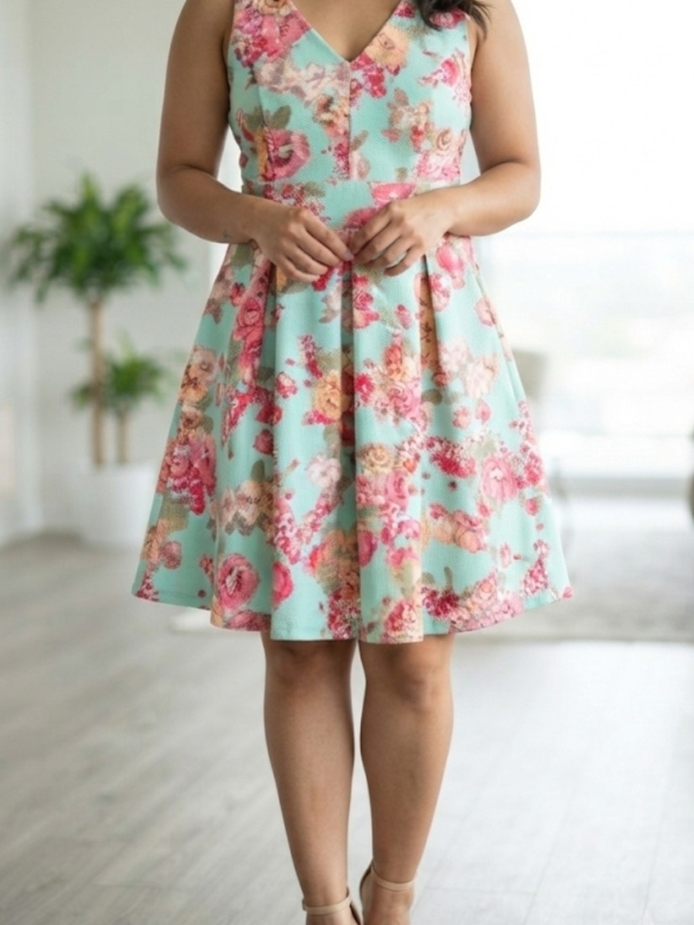 Haute Monde Dress Floral Mint Flight L